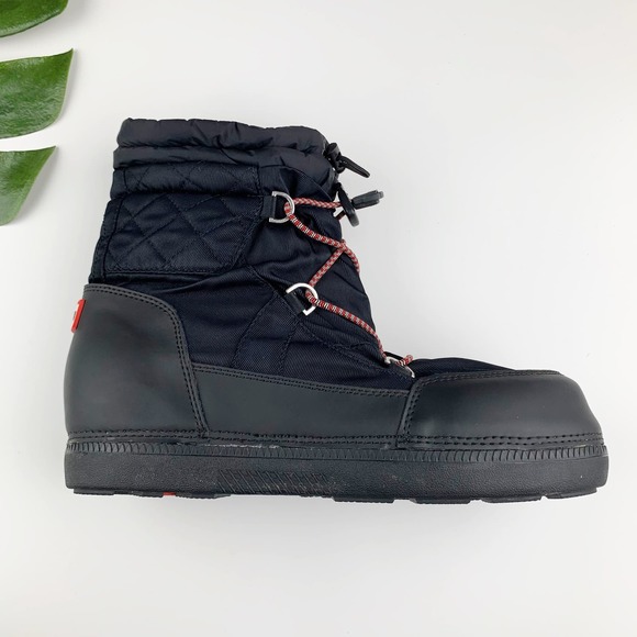 Hunter Original Snow Boots Black Short Quilted Waterproof Platform Women’s 8 - Picture 8 of 13
